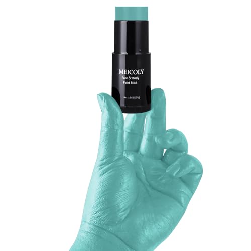 Teal Face Body Paint Stick - Waterproof Full Coverage Halloween SFX Cosplay