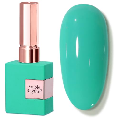 Double Rhythm 15ML Gel Nail Polish - Deep Mint Sheer Color, Soak-Off, Salon & DIY