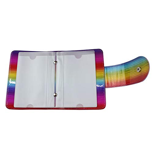 FingerAngel 20Slots Nail Stamping Plate Case Holographic Nail Art Image Holder Rainbow Laser Design Rectangular Nail Art Plate Organize for Large Size 6X12CM (Rainbow)