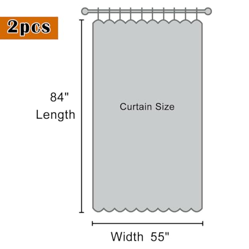 Halloween Curtains for Living Room & Bedroom - Black Spider Web 2 Panels - 55W x 84L - Variation of Black / 55W x 84L