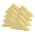 Set of 8 Pale Yellow Cloth Napkins - Washable & Absorbent Table Linens
