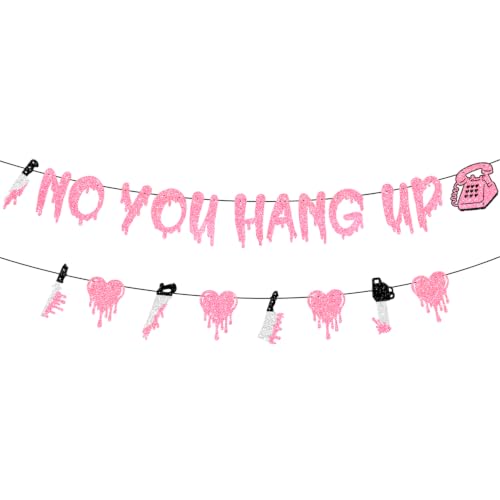 Halloween Scary Movie Night Banner Set - Glittery Party Decorations