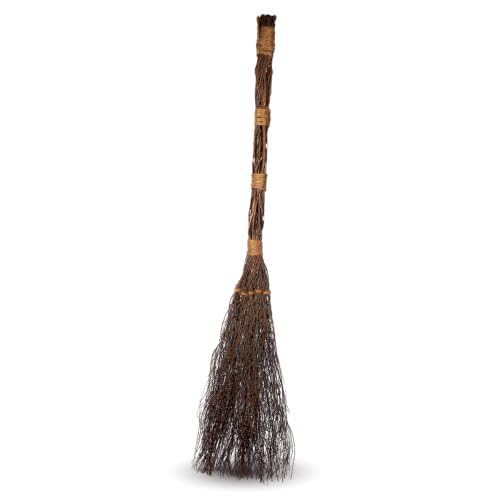 Witches Broom 36 Inch - Halloween Costume & Decor Accessory - Wicked Witch Prop - Variation of Witch Broom 36in