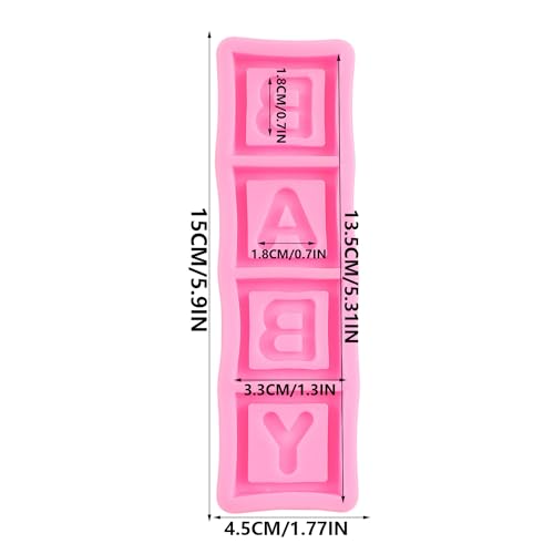 Baby Blocks Silicone Mold - Baby Letter Fondant Mold with Variation F