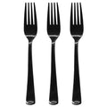 Disposable Black Plastic Forks Set - Heavy Duty Cutlery for Parties & Events