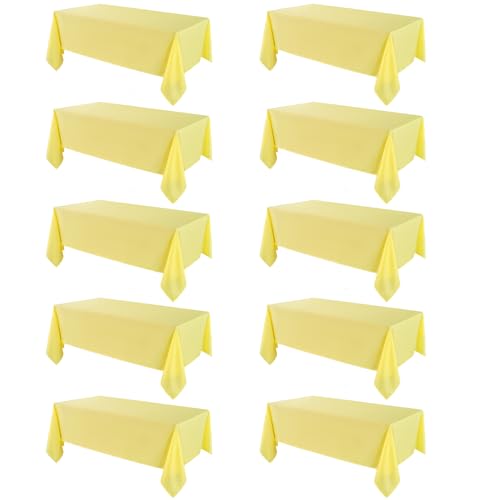 Yellow Rectangle Tablecloth Pack of 10 - 90x156 Inch for 8ft Tables
