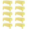 Yellow Rectangle Tablecloth Pack of 10 - 90x156 Inch for 8ft Tables