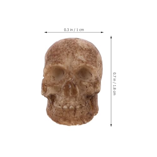 Halloween Mini Skull Figurines Set - 20 Realistic Resin Skeleton Heads for Decorations