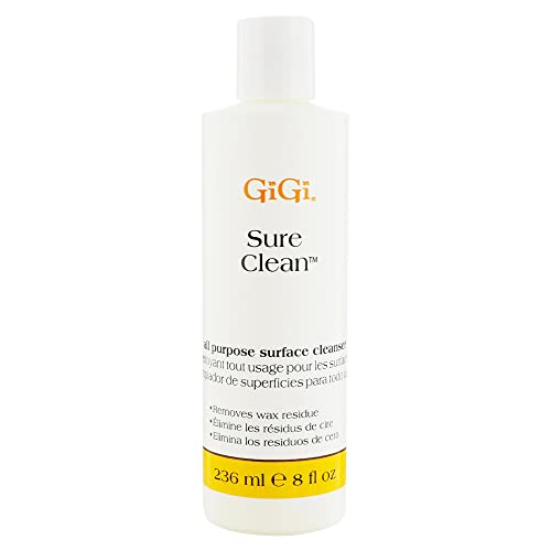 GIGI Sure Clean Wax Remover - 8 Fl Oz All-Purpose Surface Cleaner for Wax Residue