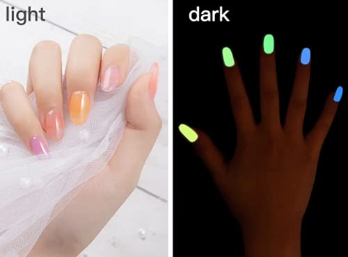 Glow in The Dark Gel Top Coat - Bright, Long-Lasting UV/LED Curing Nail Polish