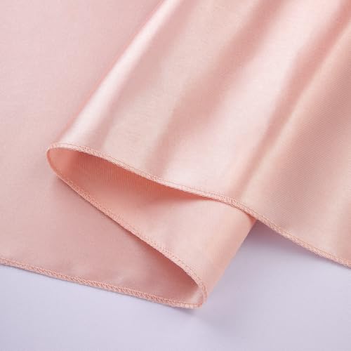 Rose Gold Satin Table Runners 16 Pack - 12x108 Inch Wedding Decor Variation