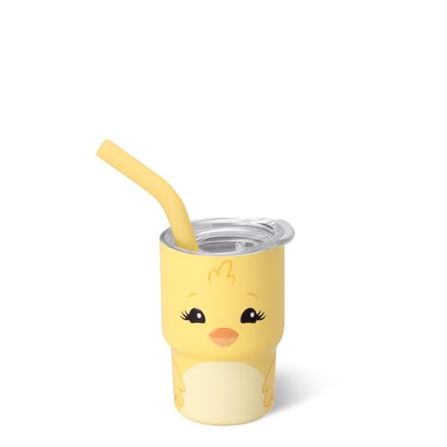 Insulated 2oz Swig Shots Tumbler with Straw - Spring Chick Design