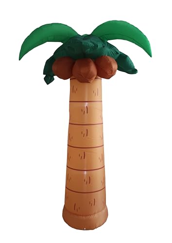8 Foot Tall Inflatable Palm Tree with LED Lights for Parties and Outdoor Decor