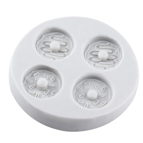 Cookie Fondant Molds Set of 4 - Donut Biscuit Silicone Mold with Variation B