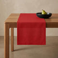 Red Linen Table Runner 14x156 Inches Extra Long - Handcrafted European Flax