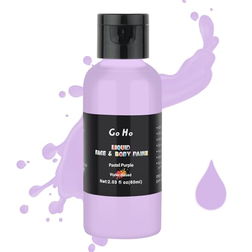 Go Ho Pastel Purple Water-Based Face & Body Paint 2.1oz for FX, Cosplay & Halloween - Variation: Pastel Purple
