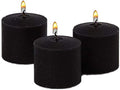Black Unscented Votive Candles - 10 Hour Burn Time, Set of 72 - Halloween, Weddings, Home Decor