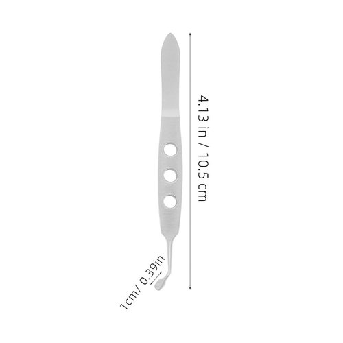 FOMIYES 2Pcs Stainless Steel Eyelid Tweezers Eye Care Tool for Meibomian Gland Expressor and Eyelid Blockage Removal Portable Eye Treatment Tweezers