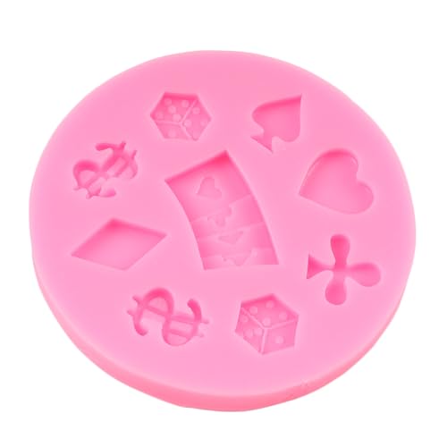 Poker Silicone Mold Casino Themed Playing Cards & Dice Fondant Mold - Style B