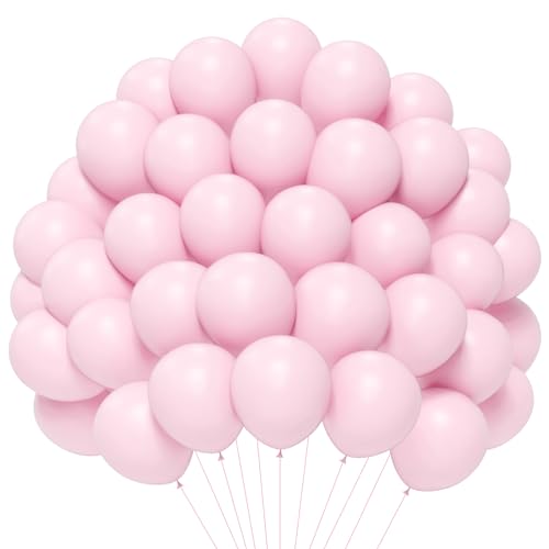 Pastel Pink Christmas Balloons - 5 Inch 120pcs Latex Balloons, Baby Pink Party Decorations - Variation 1