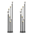 Black 44 Inch Metal Floor Candelabra Centerpiece - 9 Arm Candle Holder for Halloween, Weddings & Home Decor - Variation: Black / 2 Pcs