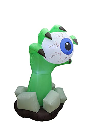 Halloween Party Decorations Bundle - Inflatable Monster Hand & Ghost Archway with LED Lights