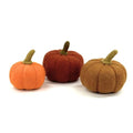 Halloween Felt Decor Set of 3 - Chunky Pumpkins, Handmade Felt Decorations