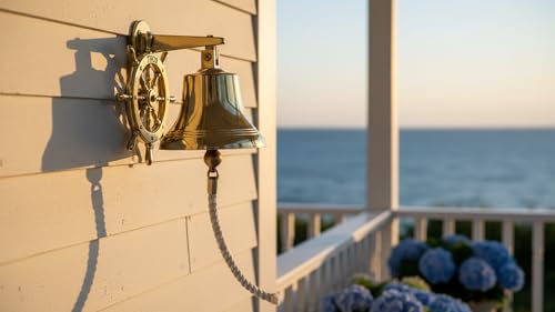 Nautical Wall Hanging Ship Bell - Brass Indoor/Outdoor Decor, 3-Inch Diameter Variation of D-3 inch / Brass