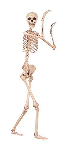 Pose-N-Stay Life-Size Halloween Skeleton - 5 FT, Realistic, Fully Poseable - Crazy Bonez