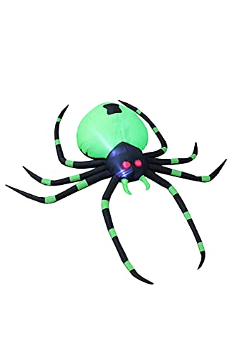 Halloween Inflatable Decorations Bundle with LED Spider Lights - Indoor Outdoor