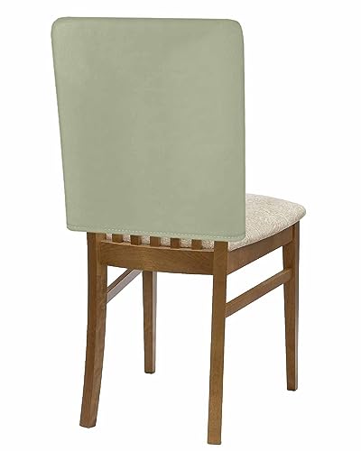 Sage Green Chair Cover Set of 6 - Removable Dining Room Slipcovers