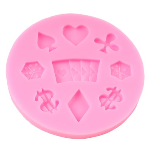 Poker Silicone Mold Casino Themed Playing Cards & Dice Fondant Mold - Style B