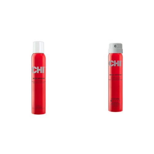 CHI Shine Infusion Hair Shine Spray - Infra Texture Dual Spray Bundle | 5.3 Oz & 2.6 Oz Hair Care Set