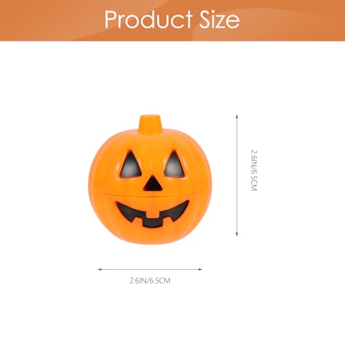 Mini Halloween Pumpkin Candy Holders - 12 Pack Plastic Trick-or-Treat Boxes
