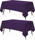 Purple Rectangle Table Cloth 2 Pack 60x102 Inches - Utopia Kitchen