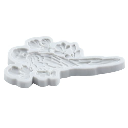 Bird Flower Silicone Mold Set - Parrot, Flower, Tree Branch Fondant Molds - Style B
