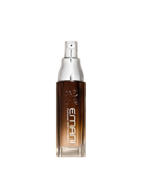 Emani HydraWear Brightening Foundation – Buildable Coverage, Safe for Sensitive Skin – Long-Lasting Hydration, Hyaluronic Acid, Silicone Free, Vegan and Cruelty-Free, Golden Amber