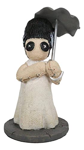 Mrs Frankenstein Carrying Umbrella Halloween Monster Figurine - Day of The Dead Voodoo Mythical Creature