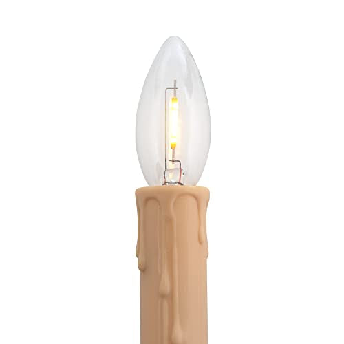 25-Pack LED Replacement Bulbs for Candle Lamps - 7W Equivalent, Clear, E12 Base - Steady Burn, 120V - Variation of THIS listing