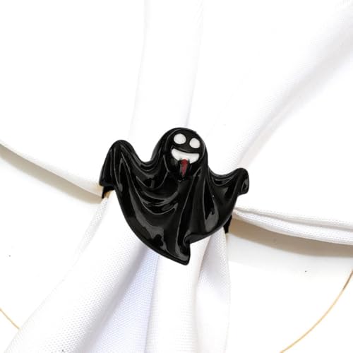 Set of 6 Ghost Napkin Rings Halloween Thanksgiving Wedding Decor