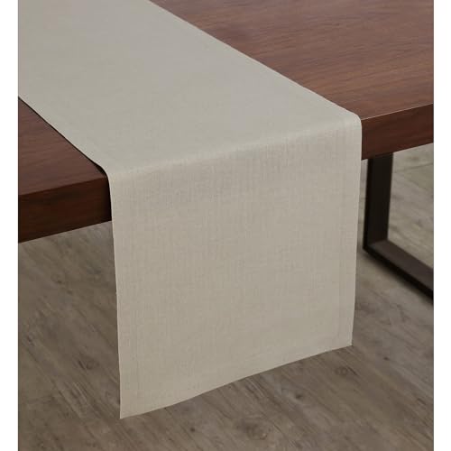 Pure Linen Table Runner 14x90 Inches Natural Handcrafted Dining Decor