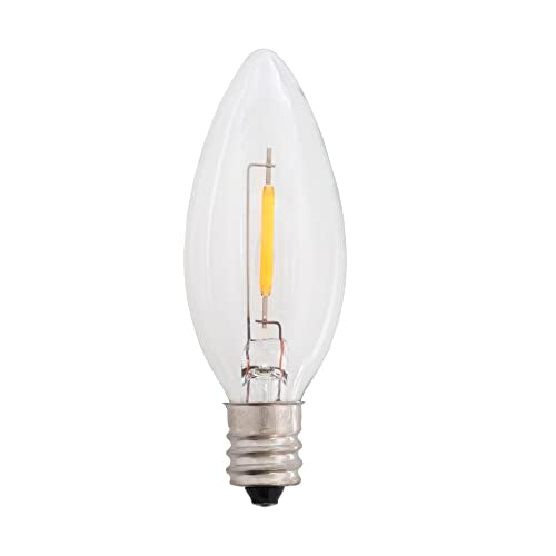 25-Pack LED Replacement Bulbs for Candle Lamps - 7W Equivalent, Clear, E12 Base - Steady Burn, 120V - Variation of THIS listing