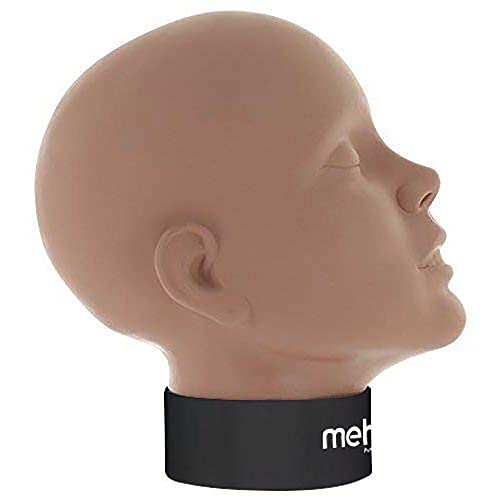 Beige Mehron Makeup Practice Head for Students - Professional Vinyl Mannequin