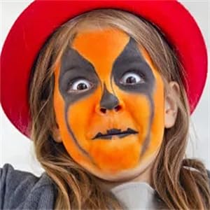 Orange Face & Body Paint for Halloween Cosplay - Waterproof and Easy to Remove - Go Ho