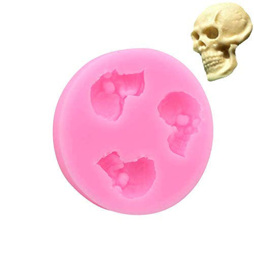 3D Skull Silicone Mold for Cake Decoration Halloween Candy & Clay Crafting