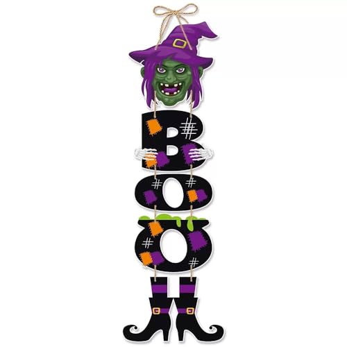 Halloween Door Decorations Witch Legs Pumpkin Wall Hanger Indoor Outdoor Decor