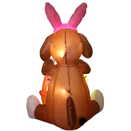 5 Ft Halloween Inflatable Dog Decor with LED Lights Outdoor Yard Scene