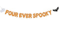 Halloween 4th Birthday Banner - Spooky Hello Boo Bat Party Decorations