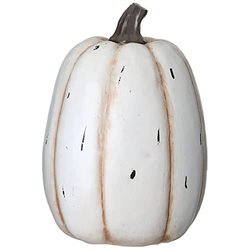 Halloween White Pumpkin Boo Sign Decoration - 13 Inch Festive Holiday Decor