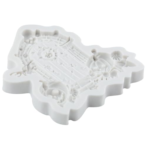 Halloween Tombstone Haunted Door Silicone Fondant Mold - Variation X